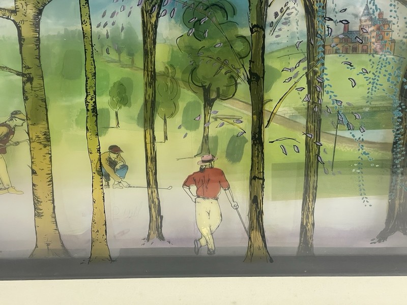 Golf Scene 3D Vitreograph Glass Shadow Box Signed Numbered Jean-Pierre Weill gallery