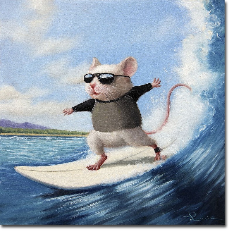 Surfs Up by Lucia Heffernan Gallery-Wrapped Canvas Giclee Art (14 in x 14 in)