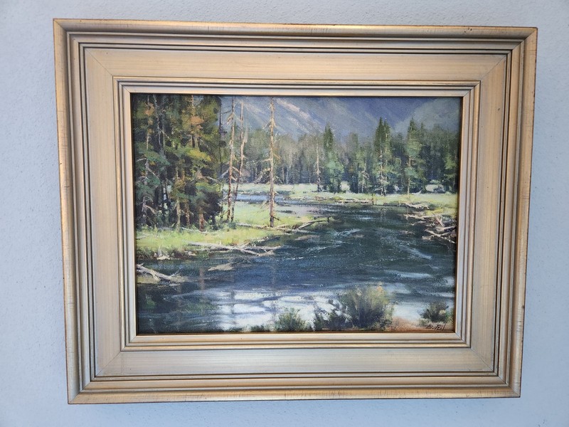 Bruce PEIL Signed Autographed 9x12. Subject Is Titled GIBBON PARK. gallery