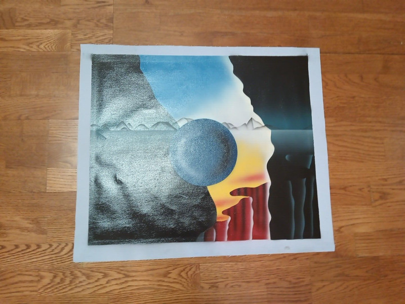 J. Kendall Acrylic on Canvas Universal Abstract Painting Unframed Signed gallery
