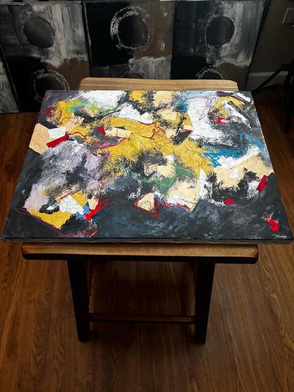 Original Abstract Mixed Media Canvas Painting