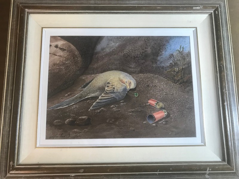 Stephen Lad Mesarosh «Death Of A Symbol» Watercolor Painting – Signed And Framed