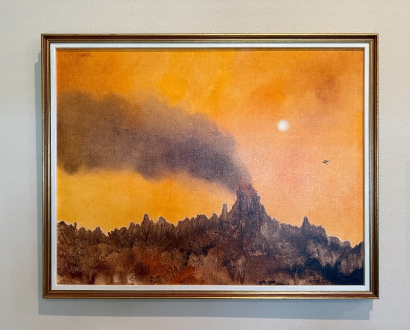 Original 1977 Signed Duane Armstrong Oil Painting » New Land» – Provenance