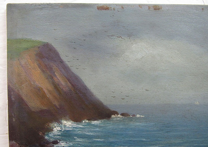 William AJ Claus 1880s Ptg Monhegan Headlands Listed Maine, Massachusetts Artist gallery