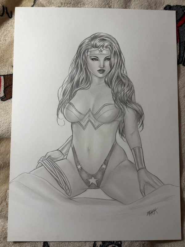 Deacon Black (DBlack) Art — Pencil and Shading —OG Wonder Woman from 2000