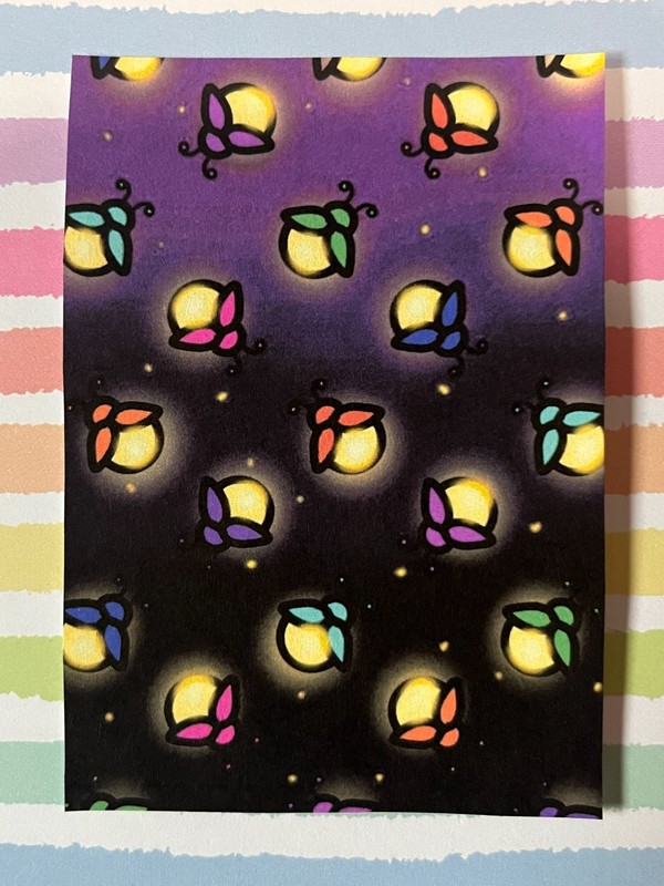 Firefly Shuffle ACEO art card original, digitally drawn/painted print, 2.5»x3.5