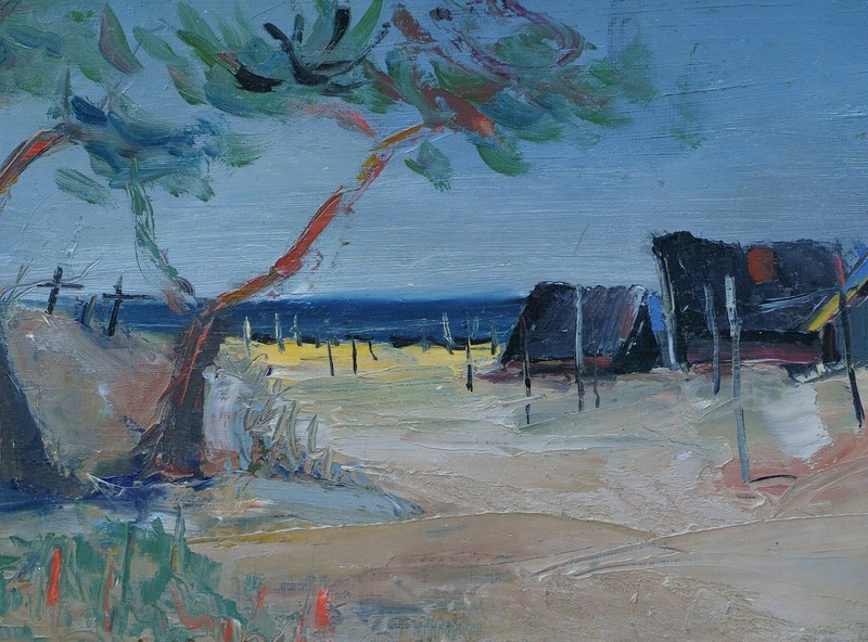 Laimonis Kupcis (1928–1976) – Beach Landscape – Oil On Cardboard – Signed gallery