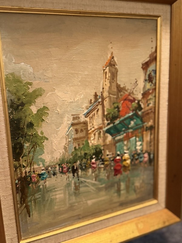 Antonio DeVity Mid Century ParisStreet Scene Original Oil Painting City of Paris gallery