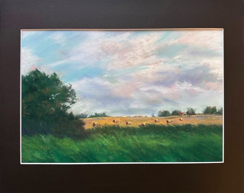 Wisconsin Pastel Painting «Early Hay» Artist Sharon Jensen Original
