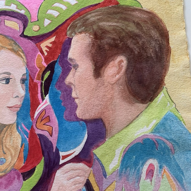 Watercolor Original Painting “ MAGIC ENCOUNTER” By: Mary Stucker. gallery