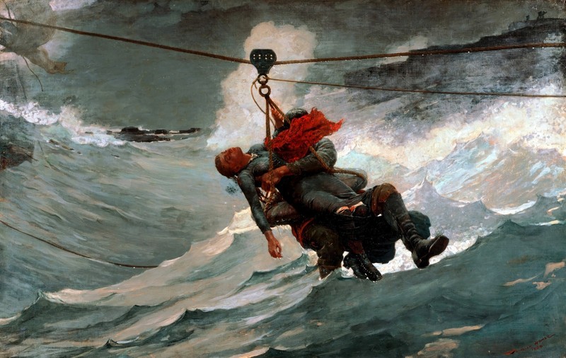 Winslow Homer Life Line Painting Reproduction – Giclee Canvas/Paper/Stretched