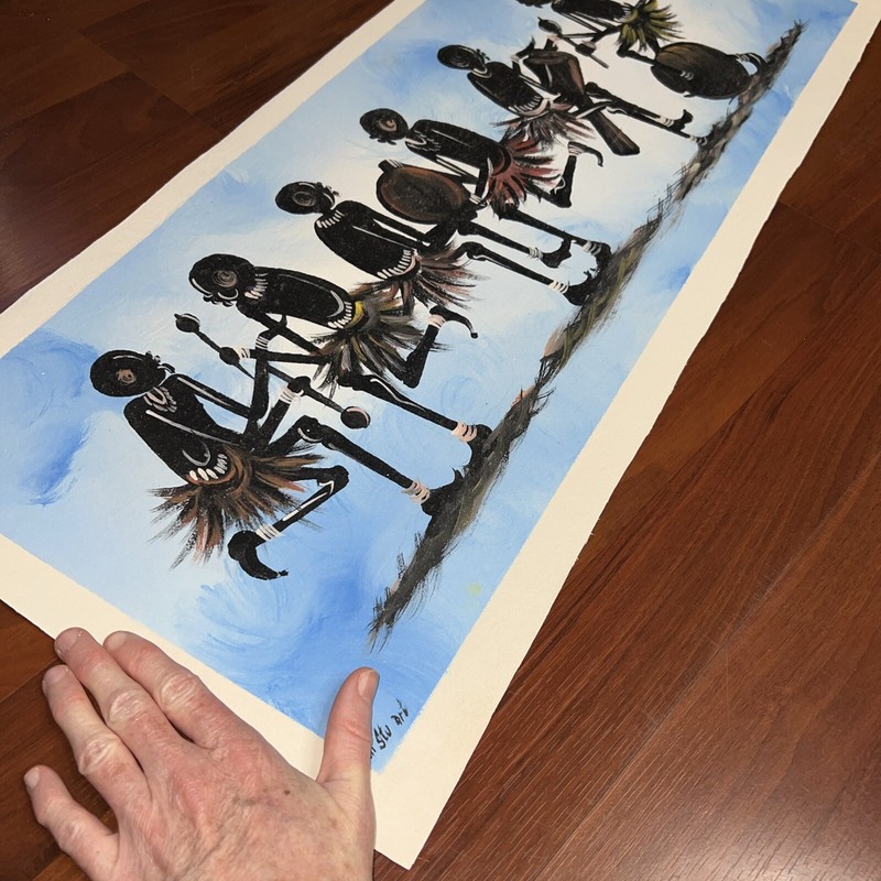 AUTHENTIC African Painting (NOT a Print or a Copy) Original African Art UNFRAMED gallery