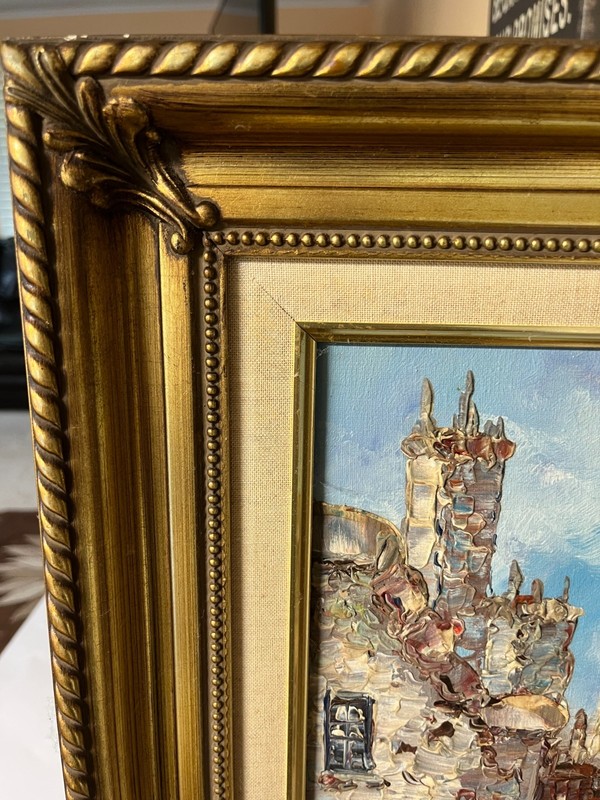 Louis L. BASSET Signed LARGE 54" X 30" Oil Painting PARIS France Street Scene gallery