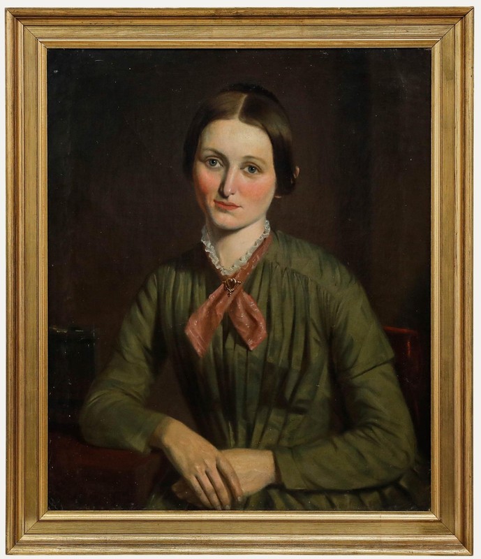 American School Mid 19th Century Oil – Portrait of Perses Elizabeth Cooper