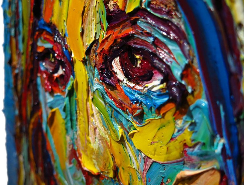 MODERN WOMAN GIRL█ART SIGNED FEMALE OIL PAINTING█ABSTRACT PORTRAIT VINTAGE DECO█ gallery