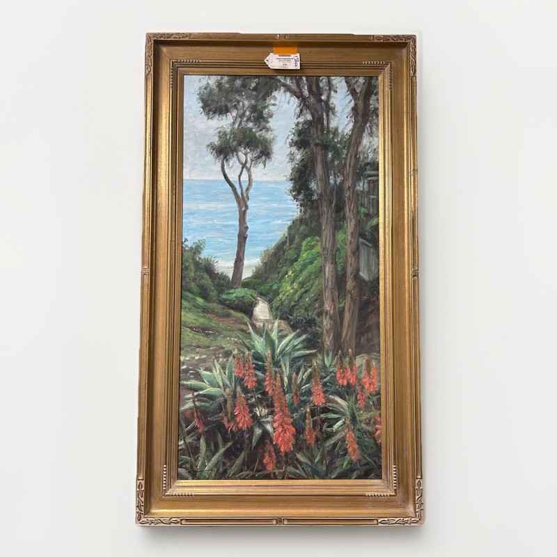 Trent Gudmundsen Signed Original Oil Painting Path to Beach Large 48×24 Framed