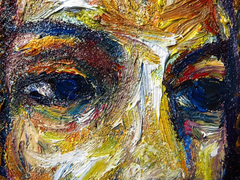 ORIGINAL OIL PAINTING VINTAGE█GIRL EXPRESSIONIST█ART ABSTRACT 2026 YOUNG WOMAN gallery