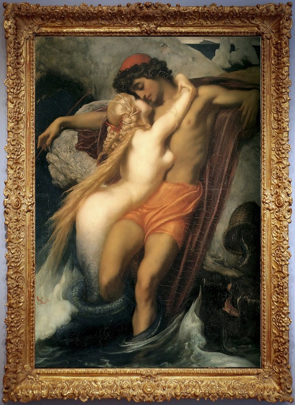 Hand Painted Oil Painting Classical Mythology Romantic Lovers Couple Nude Figure