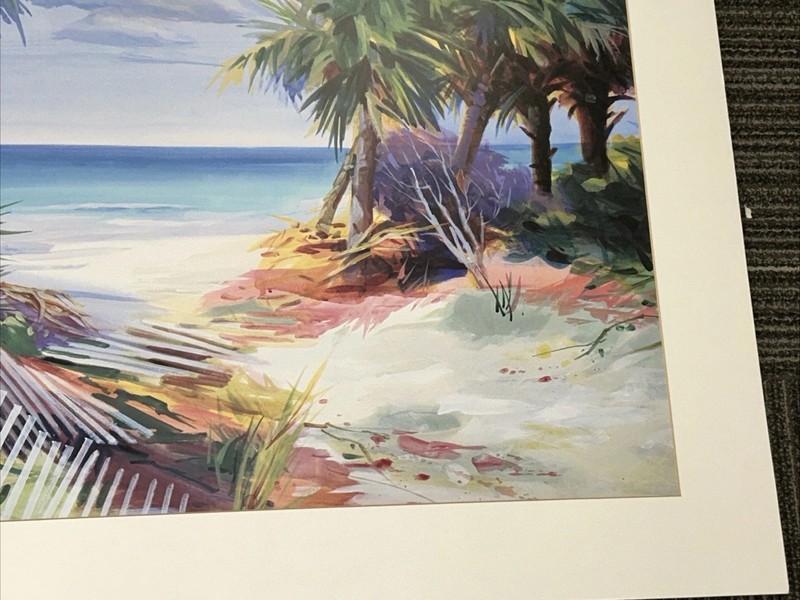 Marianne Wooten Dunn Original Watercolor Painting Florida Beach Large Dry Mount gallery