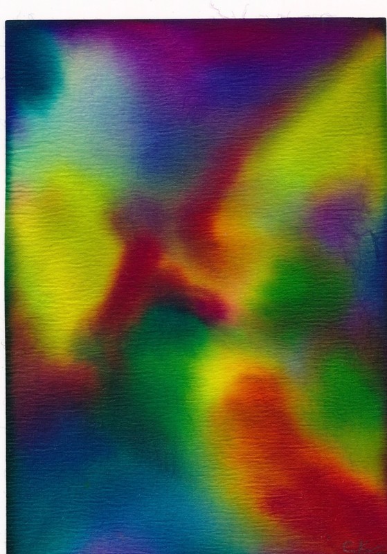 CONSTANCE KANE ORIGINAL UNIQUE ABSTRACT 1967 SIGNED DATED WATERCOLOR