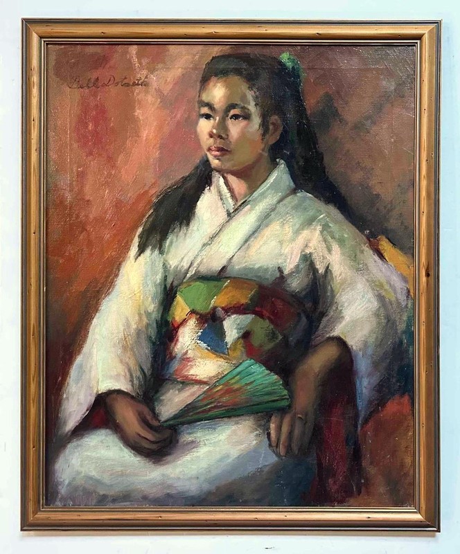 Belle Dotseth (L.A., CA) -Portrait of Japanese Girl «Toku» in Kimono circa 1960s