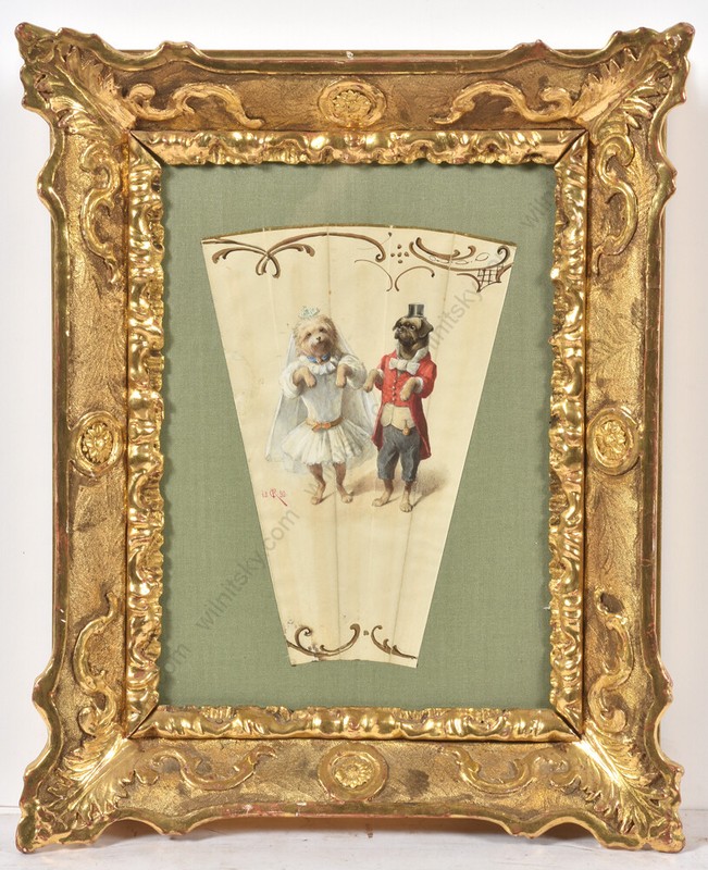 Carl Reichert (1836-1918) «Dog wedding», watercolor, 1899