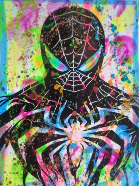 ATC ACEO SPIDER-MAN Abstract Art