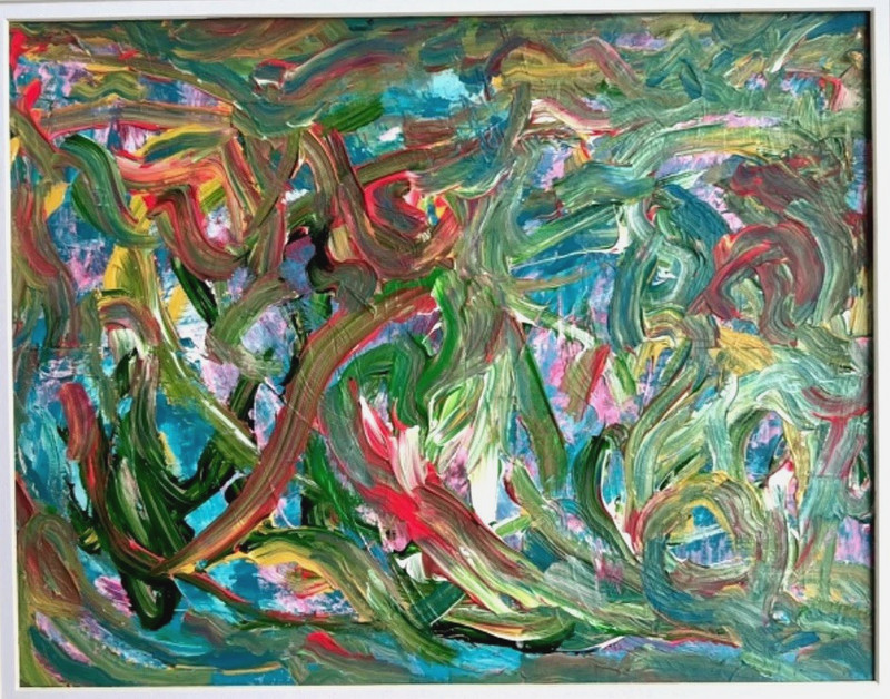 Colorful Abstract Painting Modern Art Original Acrylic 11 x 14 Jimarieart gallery