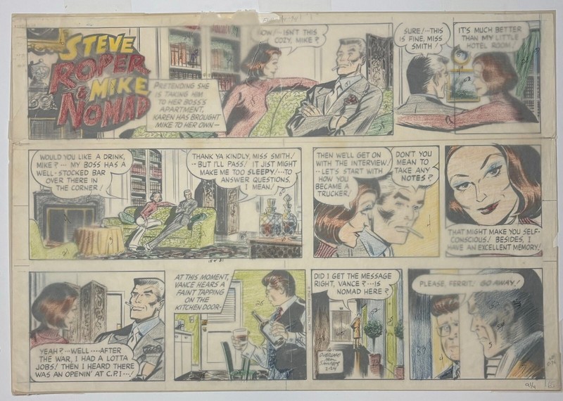 Original William Overgard STEVE ROPER & MIKE NOMAD Sunday Comics ILLUSTRATION gallery