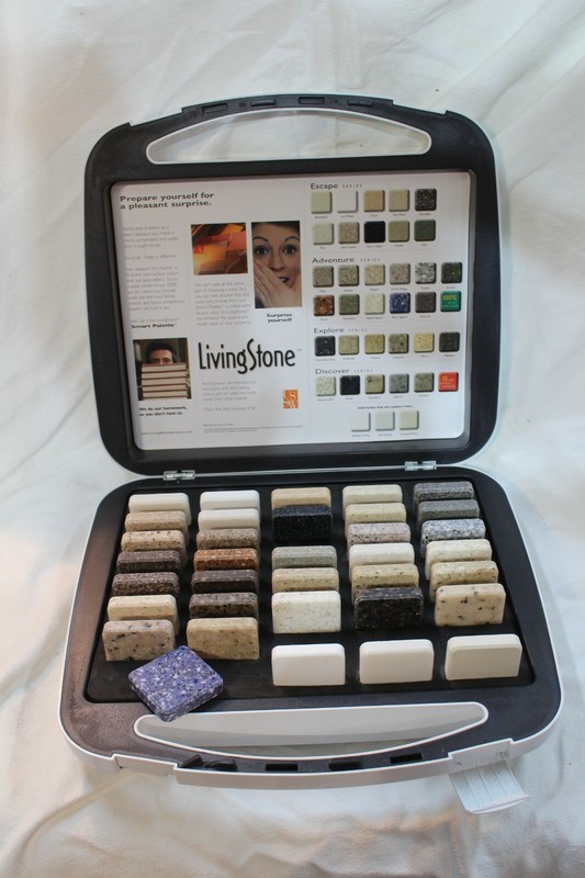 LivingStone countertop samples, acrylic 2" by 2" by 1/2" set, Art Project, CRAFT