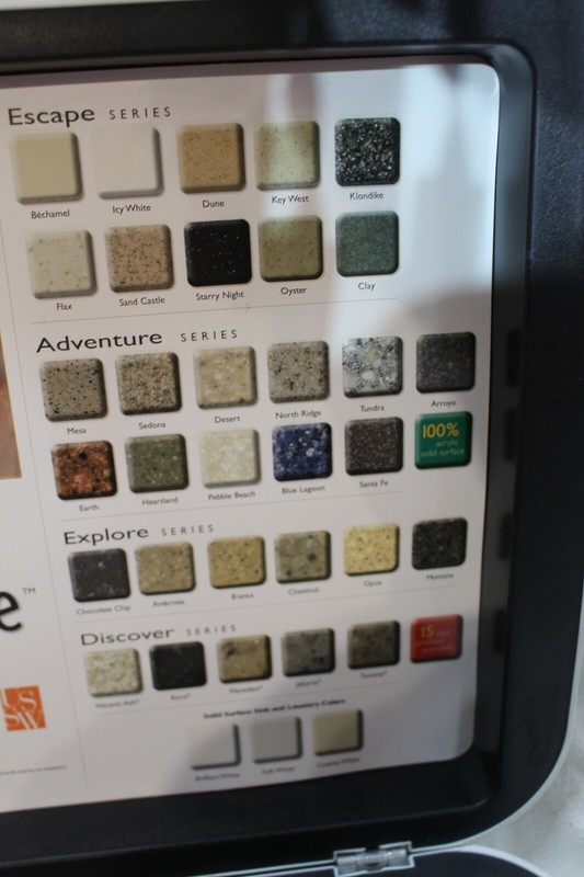 LivingStone countertop samples, acrylic 2" by 2" by 1/2" set, Art Project, CRAFT gallery