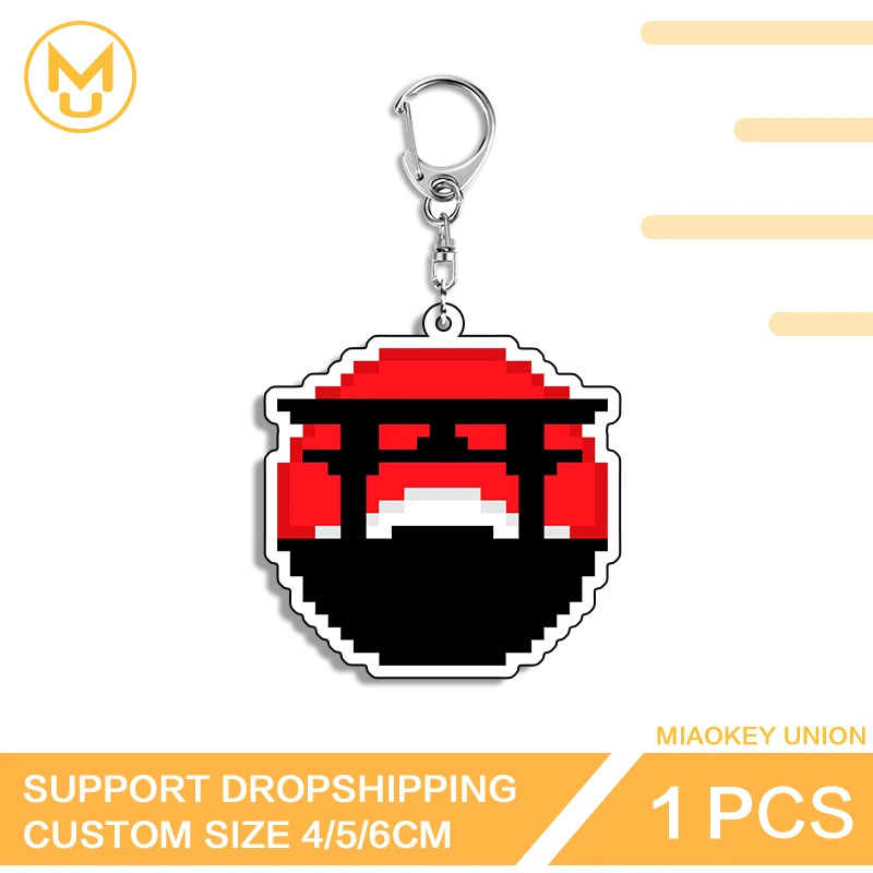 Japan Pixel Art Keyring Edgy Hand Mirror Props Suitable Bag Ornament Giftidea