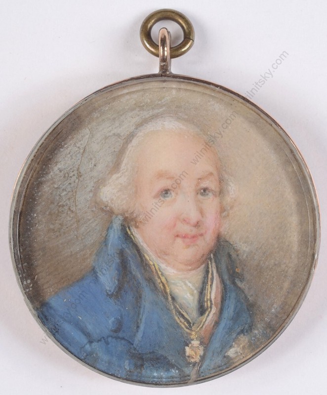«August Christoph, Count of Degenfeld-Schonburg», German miniature, 1790s (m)
