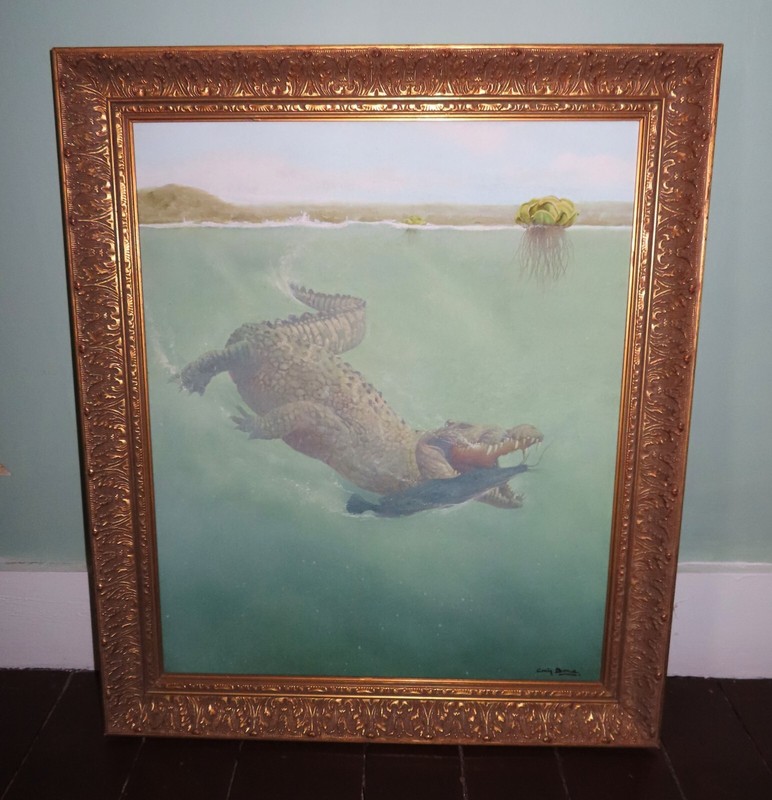 Craig Bone Original Oil Painting on Canvas in Gilt Frame 28 1/2″ x 24 1/2″ inch