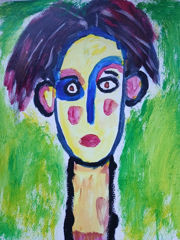 ABSTRACT/EXPRESSIONISM 11×14 Cool Dude Modern Street ART Colorful Painting