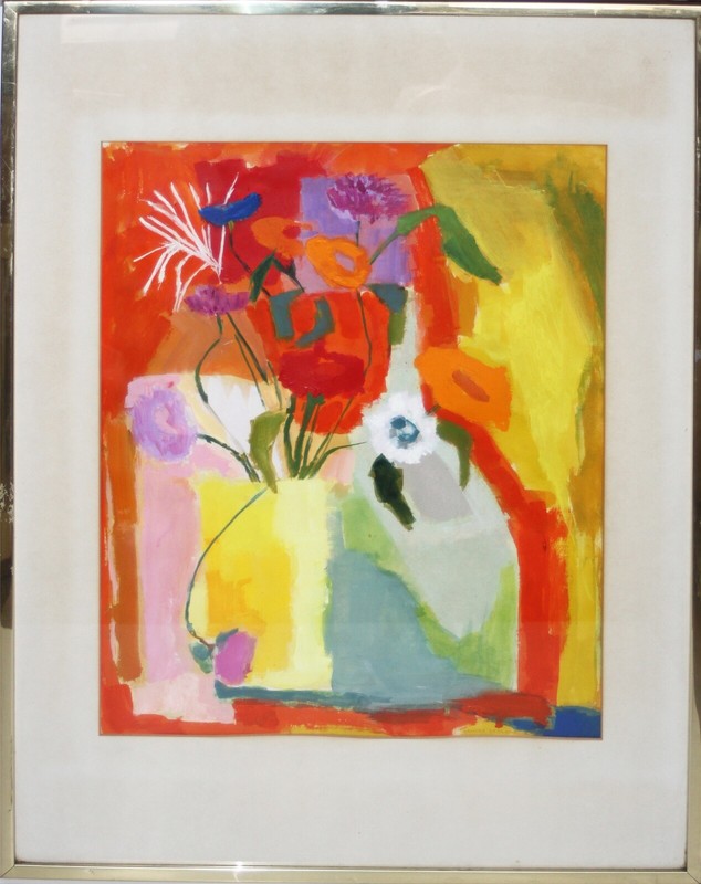 FRANCES DESLOGE-St. Louis MO Expressionist-Original Signed Oil-Floral Still Life gallery