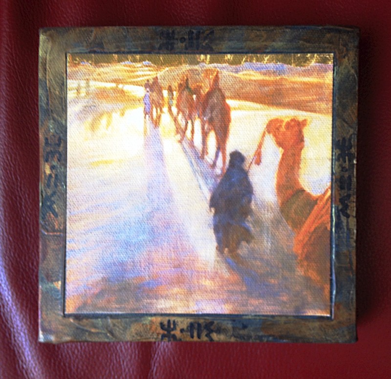Middle East Desert Painting 2 Stunning Oil Paintings on Canvas Original Art gallery