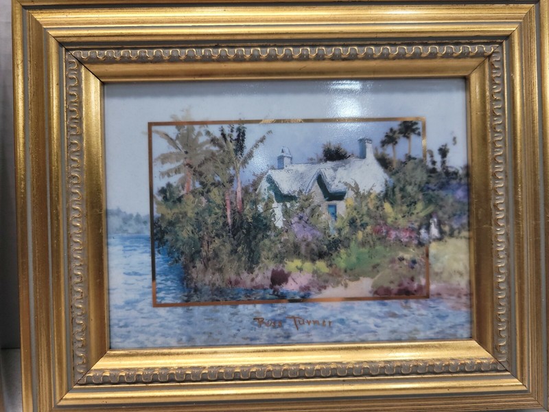 Set of 2 Bermuda Images Summerset Bridge & Fairylands #710/1699 Goebel Framed gallery