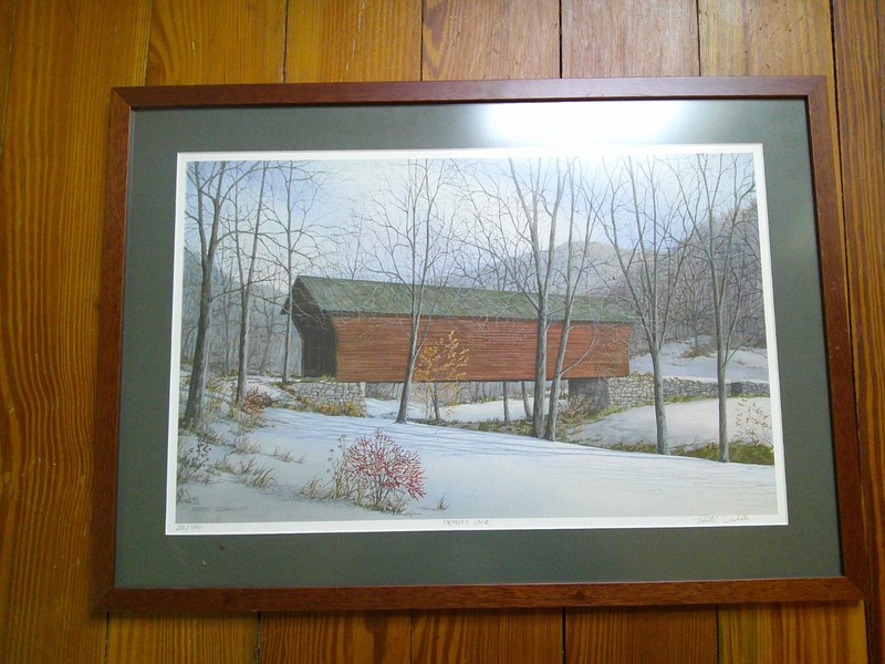 Memory Lane Robert Tuckwiller Signed Print 201/500 Framed Newport VA Virginia