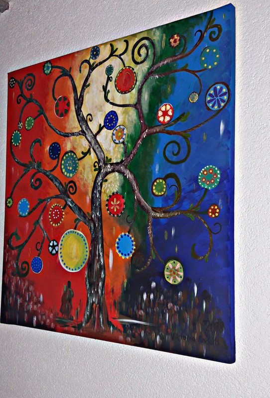 Acrylic Painting ‘Tree of Life’ | HAND PAINTED | Canvas Picture 60x60cm