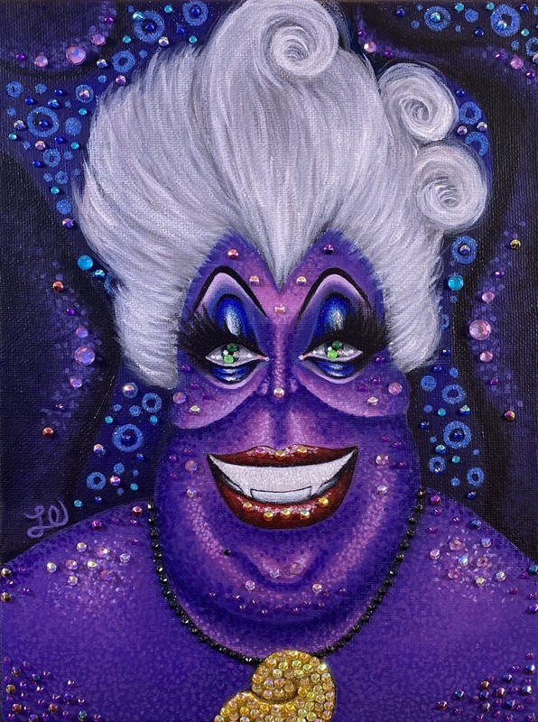 Ursula Disney Inspired Glitter Rhinestone Painting