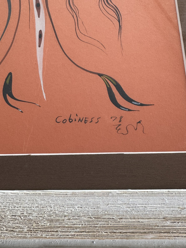Eddy Cobiness "Walking Moose is My Name" Original 1978 Painting Ojibwe Native gallery
