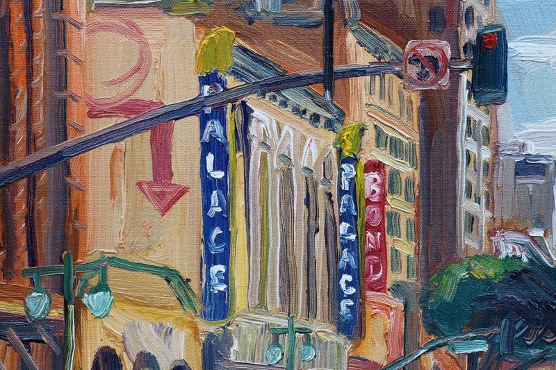 5th & Broadwy Downtown Los Angeles PleinAir Impressionism John Kilduff 22" x 28 gallery