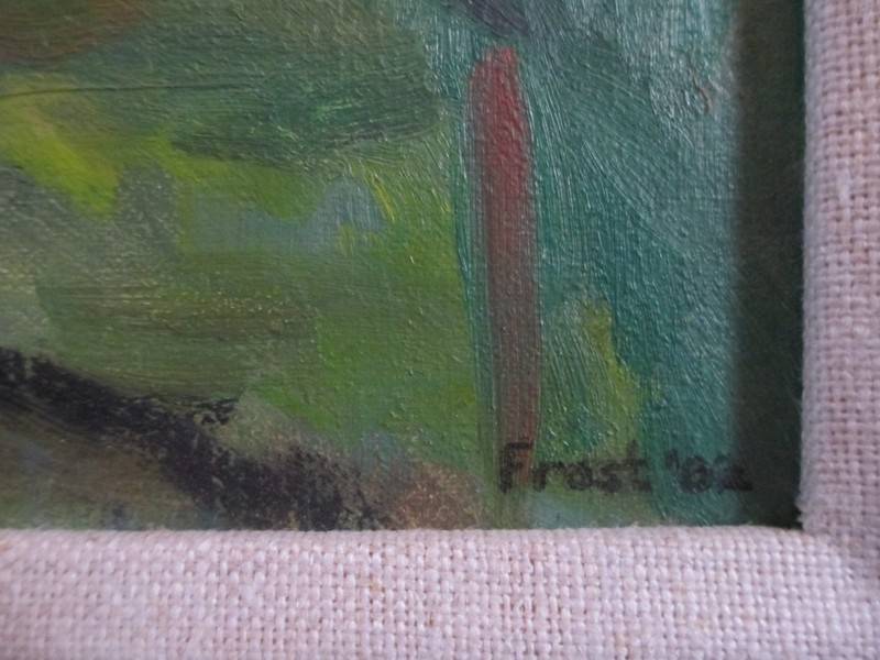 Edward H. Frost Original Signed, Titled Oil/Linen Landscape 1982 "The Glade" gallery