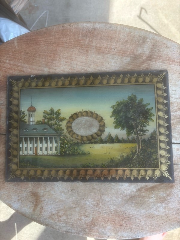 Pillar & Scroll Clock Reverse Painting Replacement Glass, Eli Terry, Buy It Now