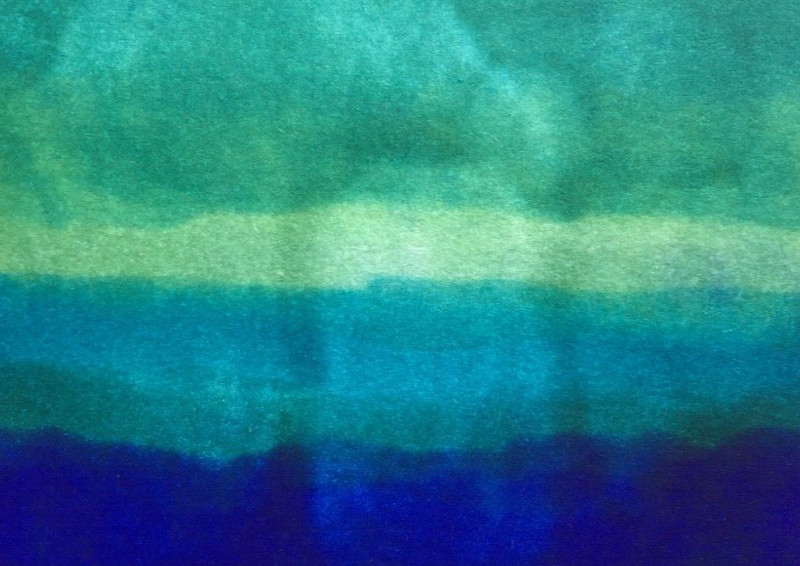 PORTAL INTO THE SEA ACEO Abstract Pen Ink Painting 3.5×2.5 Julia Garcia Art NEW