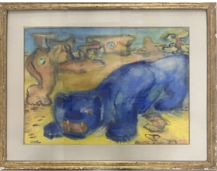 Wilhelm Woller (1907-1954), Panther, Watercolor on Paper