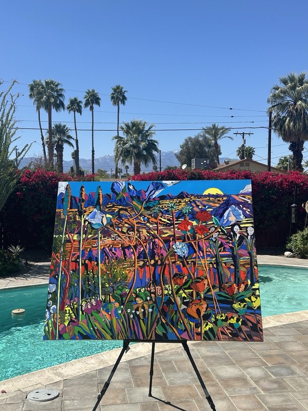 DON MCPHERSON Large Original Oil painting California artist “Palm Springs”