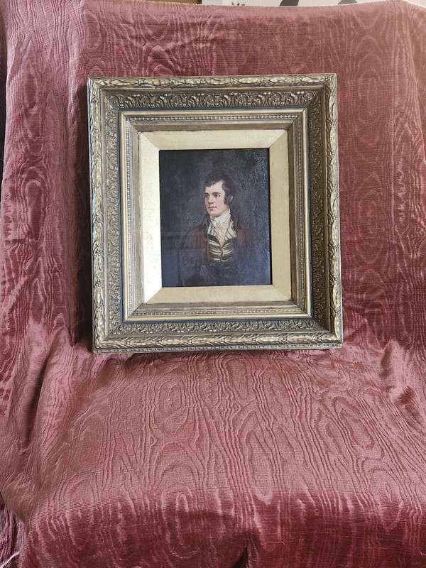 RH AA110 ROBERT BURNS REVESE PAINTING ON GLASS C1759
