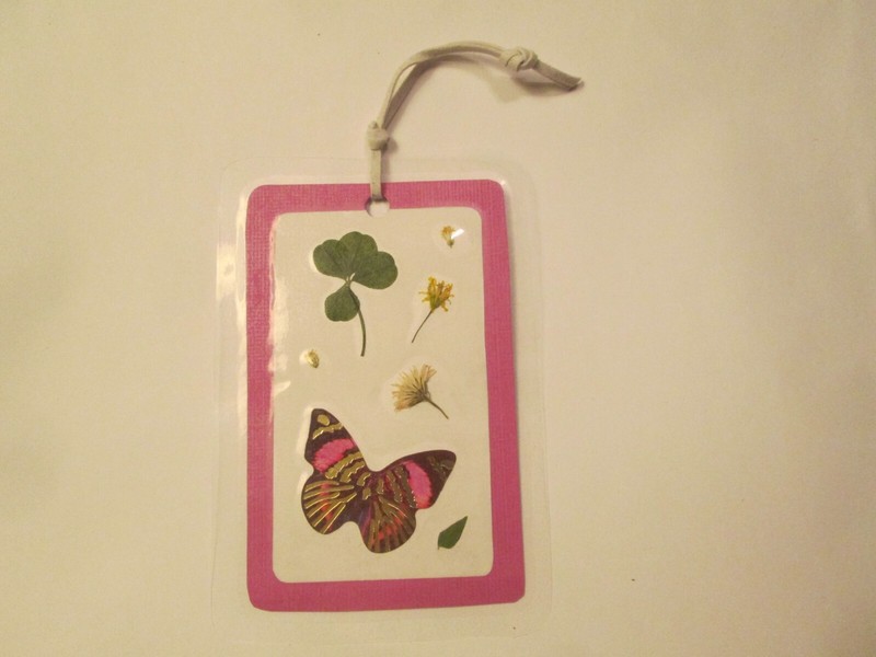 Four Leaf Clover and Wildflower Bookmark – Handmade by Ann Kelly
